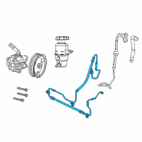 OEM Jeep Grand Cherokee Hose-Power Steering Pressure Diagram - 52124648AI