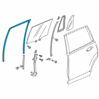 OEM 2020 Honda Passport Channel, Right Rear Door Run Diagram - 72735-TG7-A21