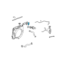 OEM 2009 Chevrolet Trailblazer Water Outlet Seal Diagram - 12579977