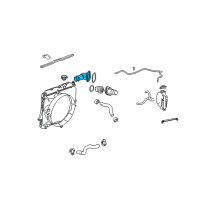 OEM 2003 GMC Envoy XL Water Outlet Diagram - 24576963