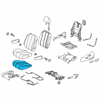 OEM 2019 Toyota Sienna Seat Cushion Pad Diagram - 79136-08040