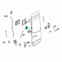 OEM 2009 Dodge Sprinter 3500 Door Hinge Rear, Rear Right Upper Diagram - 68006562AA