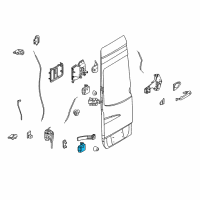 OEM 2009 Dodge Sprinter 3500 Door Hinge Rear, Rear Right Lower Diagram - 68006563AA
