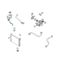 OEM Kia Cadenza Hose Assembly-Water Diagram - 254502T000