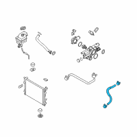 OEM Hyundai Sonata Hose-Radiator Lower Diagram - 25415-3Q000