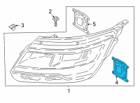 OEM 2020 Lincoln Corsair Headlamp Bulb Diagram - JL7Z-13C788-K