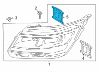 OEM Lincoln Nautilus Headlamp Bulb Diagram - JL7Z-13C788-J