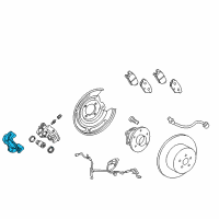 OEM Toyota Corolla Caliper Support Diagram - 47821-02160
