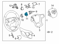 OEM 2022 GMC Sierra 3500 HD Cruise Switch Diagram - 13540142