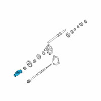 OEM 2001 Ford E-350 Econoline Club Wagon Intermed Shaft Diagram - 6C2Z-3E751-AA