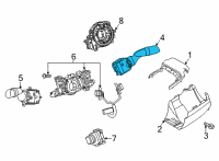 OEM Toyota RAV4 Prime Wiper Switch Diagram - 84652-0R110