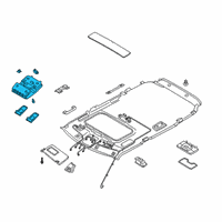 OEM 2020 Kia Soul Lamp Assembly-Overhead C Diagram - 92810M6010HGC