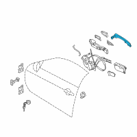 OEM 2017 Infiniti QX50 Grip - Outside Handle, RH Diagram - 80640-1BA0B