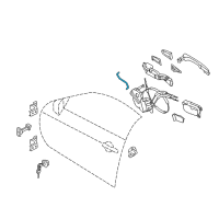 OEM 2014 Infiniti QX50 Rod-Key Lock, LH Diagram - 80515-1BA0A