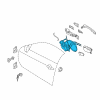 OEM 2016 Infiniti QX50 Front Door Lock & Remote Control Assembly, Left Diagram - 80501-1BA0A