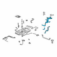 OEM 2000 Honda Odyssey Pipe Assembly, Fuel Filler Diagram - 17650-S0X-A02