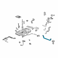 OEM Honda Odyssey Band, Right Front Fuel Tank Mounting Diagram - 17521-S0X-A01