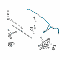 OEM Ford Focus Washer Hose Diagram - F1EZ-17A605-B