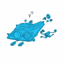 OEM Nissan Armada Headlamp Assembly-Driver Side Diagram - 26060-5ZW0A