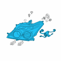 OEM 2017 Nissan Armada Housing Assy-Headlamp, RH Diagram - 26025-5ZW0A