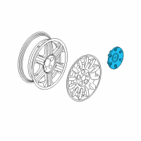OEM 2006 Chrysler Pacifica Wheel Center Cap Diagram - WX81PAKAE