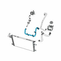 OEM 2019 Jeep Wrangler Hose-COOLANT Bottle Outlet Diagram - 68280799AC