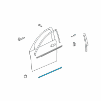 OEM 2007 Saturn Aura Molding Asm-Front Side Door Center *Ex Brt Chrom Diagram - 15804923