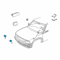 OEM GMC Jimmy Sensor, Pass Compartment Inflator Restraint Discriminating Diagram - 16240655