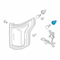 OEM 2016 Ford F-150 Tail Lamp Bulb Socket Diagram - 2U5Z-13411-TA