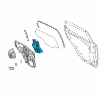 OEM 2015 Ford Fiesta Window Regulator Diagram - BE8Z-5427008-A