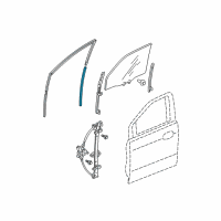 OEM 2005 Honda Odyssey Channel, Front Door Run (Lower) Diagram - 72239-SHJ-A01