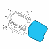 OEM Hyundai Santa Fe Sport Weatherstrip-Tail Gate Opening Diagram - 87321-4Z000