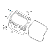 OEM 2014 Hyundai Santa Fe Sport Bracket-Tail Gate LIFTER, LH Diagram - 81772-4Z000