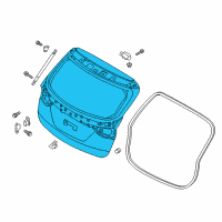 OEM Hyundai Panel Assembly-Tail Gate Diagram - 73700-4Z500