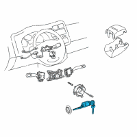OEM Toyota Corolla Cylinder & Keys Diagram - 69057-12400