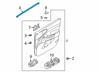 OEM 2021 Kia Sorento W/STRIP-Fr Dr Belt I Diagram - 82240R5000