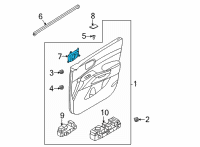 OEM Kia Sorento Handle Assembly-Door Ins Diagram - 82610R5010FMH