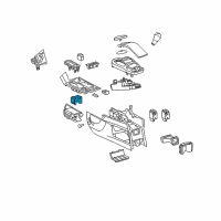 OEM 2012 Lexus RX450h Console Box Cup Holder Diagram - 55618-0E040