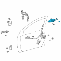 OEM 2004 Toyota Echo Handle, Outside Diagram - 69210-52010