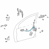 OEM Toyota Echo Lock Cable Diagram - 69710-52010