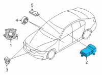 OEM BMW X3 CONTROL UNIT AIRBAG Diagram - 65-77-5-A19-AC4