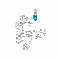 OEM 2000 Nissan Sentra Three Way Catalytic Converter Diagram - 208A0-5M025