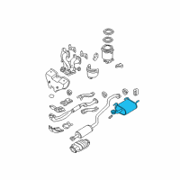 OEM Nissan Sentra Exhaust, Main Muffler Assembly Diagram - 20100-6Z515