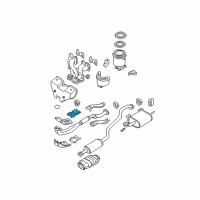 OEM 2002 Nissan Sentra INSULATOR Exhaust Mounting Front Upper Diagram - 20517-4Z000