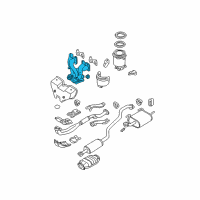 OEM Nissan Sentra Manifold Assembly-Exhaust (BOM Only) Diagram - 14002-6M400