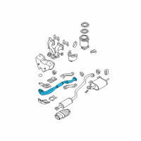 OEM 2004 Nissan Sentra Exhaust Tube Assembly, Front Diagram - 20010-4Z915