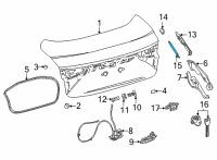 OEM Toyota Support Strut Diagram - 64530-0W270