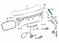 OEM Toyota Mirai Hinge Diagram - 64510-62040