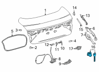 OEM 2021 Toyota Mirai Cylinder & Keys Diagram - 69055-62020