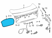 OEM Toyota Mirai Body Weatherstrip Diagram - 64461-62040